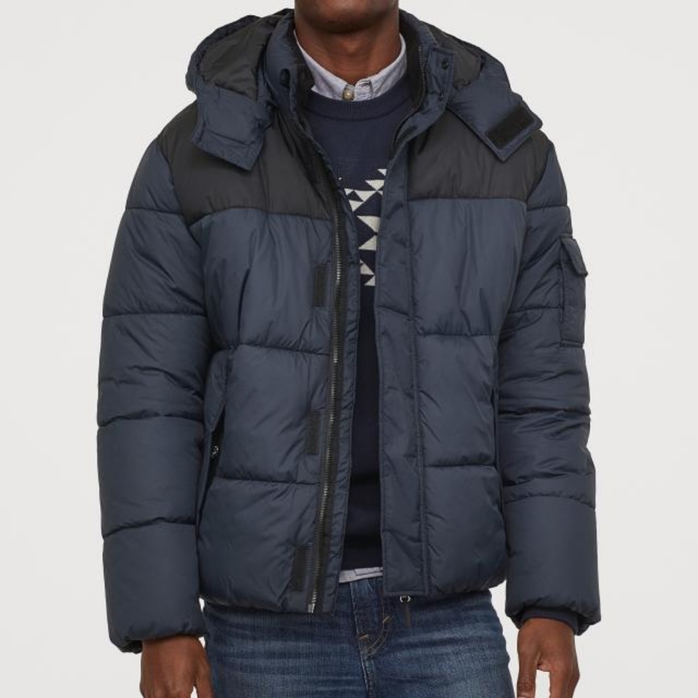 NEW H&M Hooded Puffy winter jacket size Large NWT